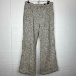 Express Wool Blend Gray & White Chevron Dress Pants Trousers Cuffed Lined 9/10